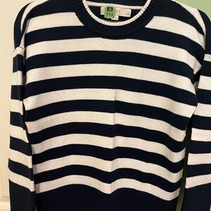 LOFT Navy and White Striped Women’s Sweater